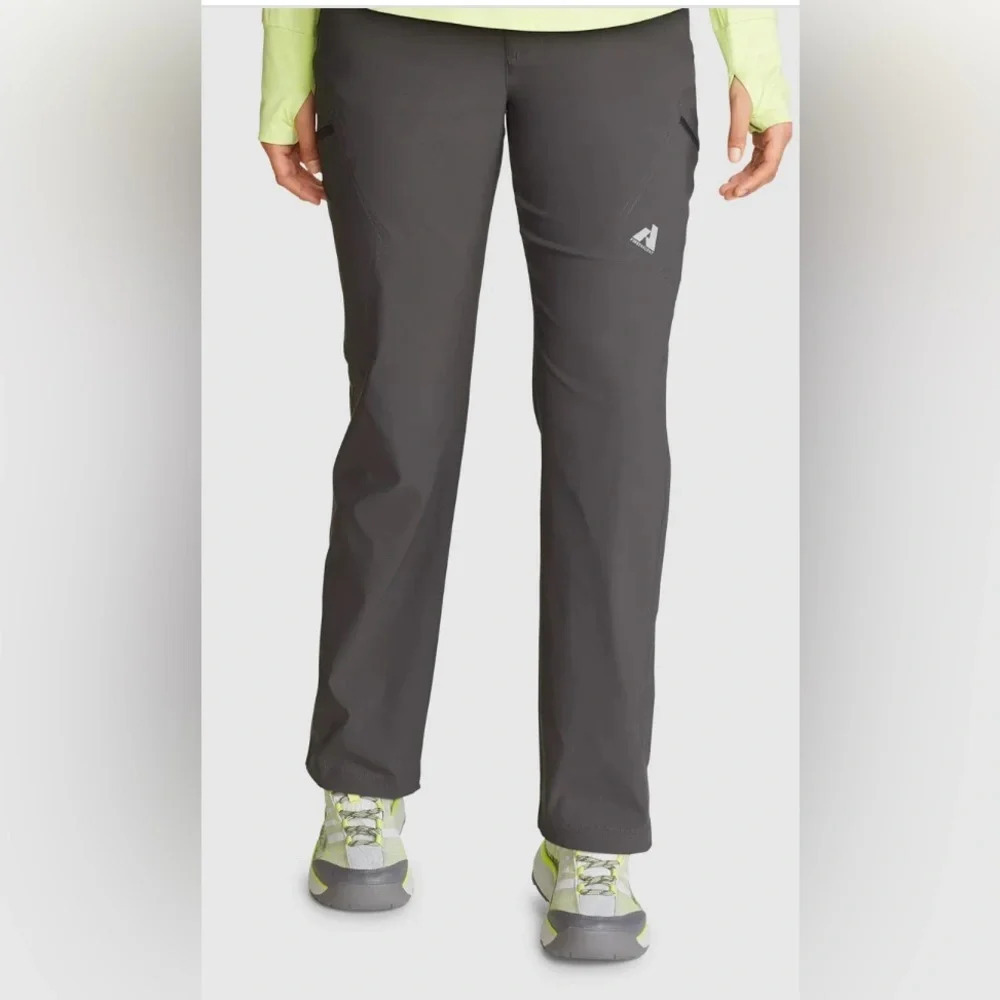 EDDIE BAUER Sz 12 WR Guide Pants Straight Leg Articulated Knee  Trousers NEW
